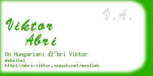 viktor abri business card